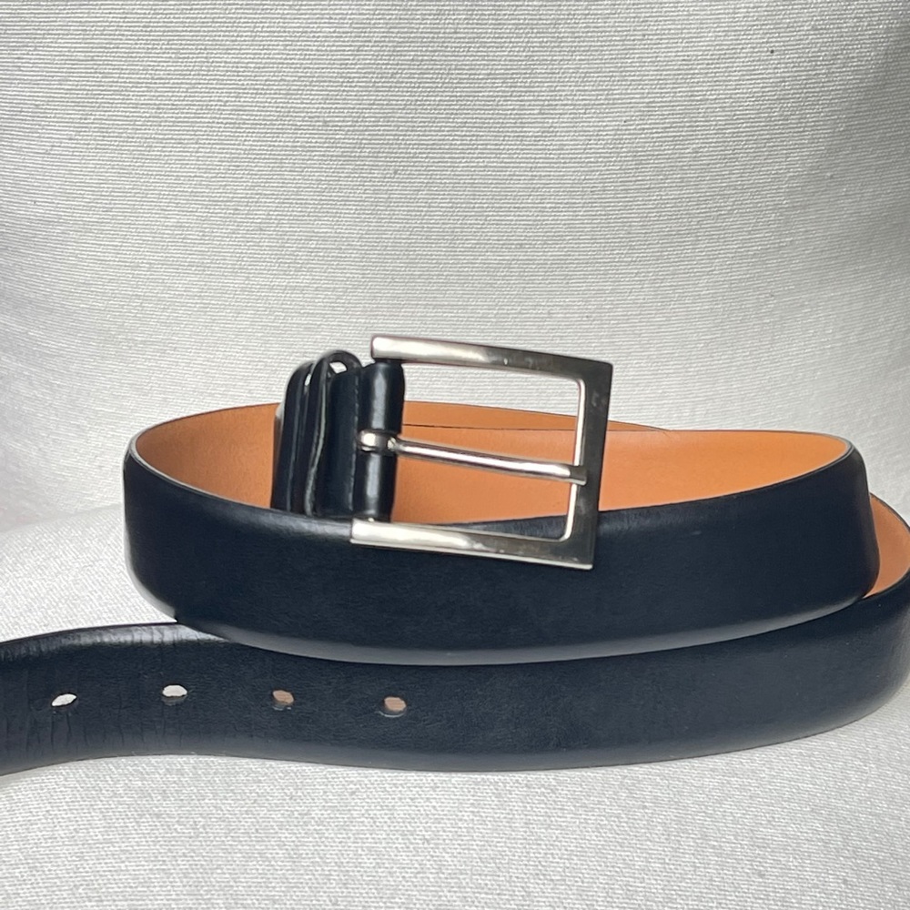 Ar-Black Italian Leather Belt